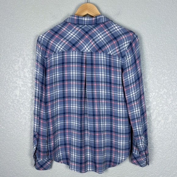 Rails Hunter Button Down Shirt, Coast Peony S - Flannel, Cozy, Plaid, Purple - Picture 5 of 8